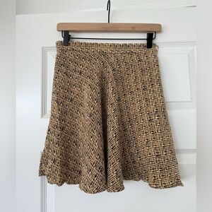 Vintage Y2K 90s silk mini skirt abstract neutral print size 27